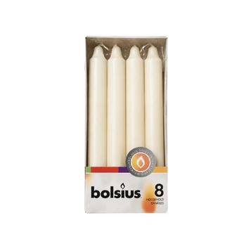 Свічка столова Bolsius ivory 180/21,3мм 8шт