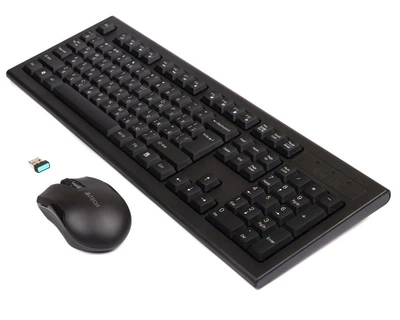 Комплект (клавіатура, миша) бездротовий A4Tech 3000N Black USB (3000N (GK-85+G3-200N))