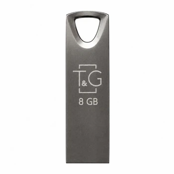Флеш-пам'ять USB 2.0 T&G Metal 8ГБ моноблок метал чорний