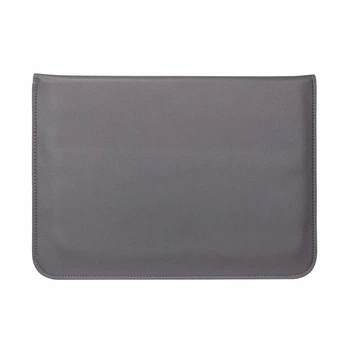 Защитный чехол-папка Leather PU с подставкой для охлаждения для MacBook 13"/Pro/Air, M1 / M2 / M3, Серый