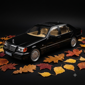 Колекційна машинка Mercedes-Benz S 320 W140 Модель 1:24 Чорна