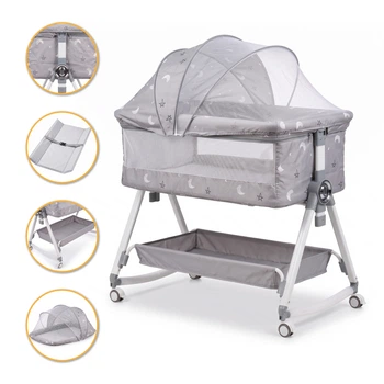 Кроватка-трансформер LEOBRO Smart Crib Pro 5в1 Серая (LB-1136)
