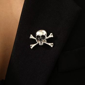 Брошь Skull череп шпилька с черепом в виде пиратского черепа