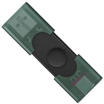 USB флеш накопитель Kingston 256GB DataTraveler Duo USB 3.2 / Type-C Black/Green (DTDEG2/256GB)