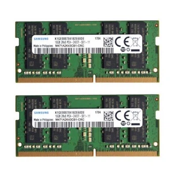 Комплект оперативной памяти для ноутбука Samsung 32GB (2x16GB) DDR4 2400MHz SO-DIMM 2Rx8 (M471A2K43DB1-CRC)