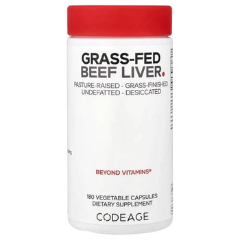 Экстракт говяжьей печени Codeage Grass-Fed Beef Liver 180 растительных капсул