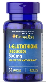 Глутатион 500 мг Puritan's Pride L-Glutathione 30 капсул