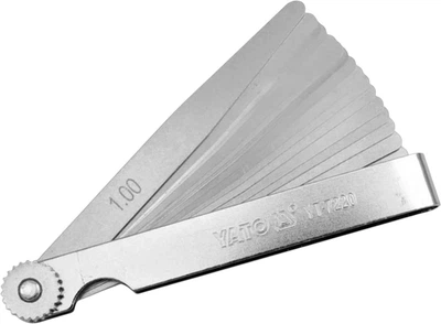 Щуп регулировки клапанов (Yato) 100х10мм. (к-т.-17шт.)