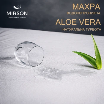 Наматрасник Terry Waterproof Aloe Vera №219 (махровый водонепроницаемый на резинке по периметру) 180*190