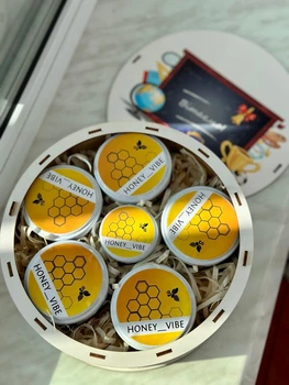 Подарунковий набір Honey__vibe для вчителів Вітаємо 5 баночок по 240г + 1 по 130г