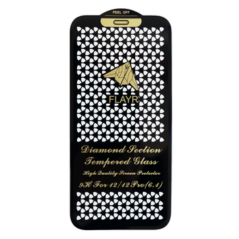 Защитное стекло FLAYR 5D Diamond для iPhone X Xs 11 Pro с рамкой максимальная защита черное SR-547