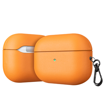 Чехол Leather Case силиконовый противоударный для AirPods Pro 2 коричневый Golden Brown SR-547