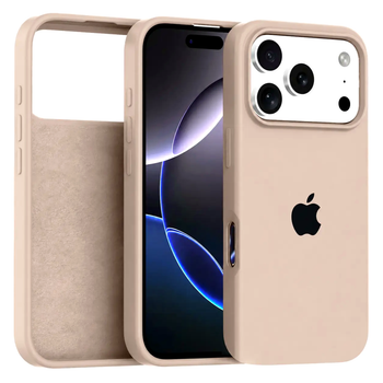 Чехол силиконовый Silicone Case Full для iPhone 17 Pro Max защита камеры с микрофиброй внутри Desert SR-547