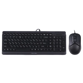 Комплект клавіатура та мишка A4Tech F1512 Black