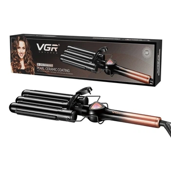 Плойка потрійна VGR V-590 GOLD, 140-200 °C, керамічне покриття, LED дисплей, 130 W