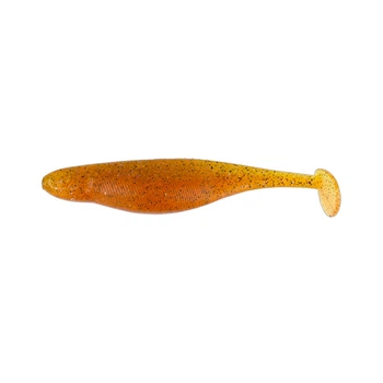 Приманка Bait Breath HARAPAN SHAD 4" (6 шт.) #HS12 PUMPKIN SHAD (Two Tone), 4", мягкий съедобный силикон с аттрактантом Bait Breath, широкий хвост Paddle Tail, универсальная для судака, щуки и крупного окуня(FS_A6D41E5606DE)