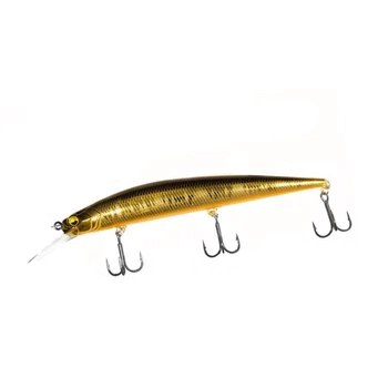 Воблер Raid Level Minnow Plus 125 мм, 14 г, 004 Real Kinkuro, швидке заглиблення, плавучий, система далекого закидання, несхожість гри при твічинговій проводці(FS_7E49706B075F)