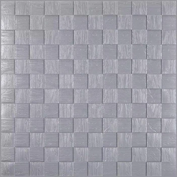Самоклеящаяся 3D панели «мозаика серая» 700×700×4 мм