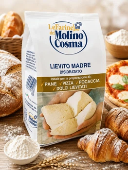 Закваска суха італійська Molino Cosma Lievito Madre Disidratato 250 г професійна материнська хлібна закваска Левіто для хліба піци фокачі панеттоне паски бріоші булочок здоби дріжджового тіста домашньої випічки пекарні піцерії HoReCa