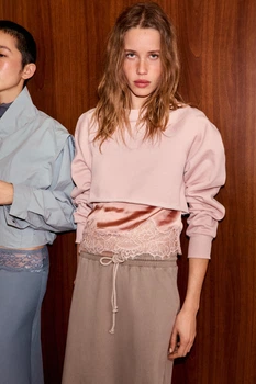 Світшот з мереживом Zara 0085/311 M Рожевий (00085311676М)