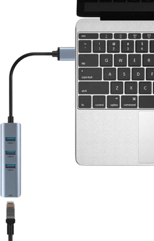 Stacja dokująca Zenwire USB-A HUB 3x USB 3.0 RJ45 (5904507520588)