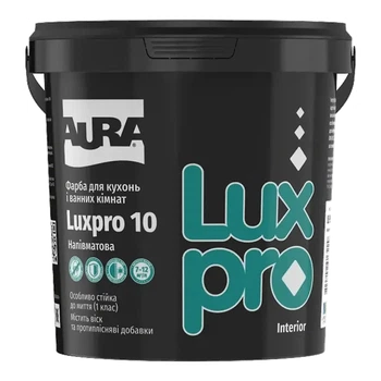 Напівматова фарба для кухонь та ванних кімнат AURA Luxpro 10 0.95 л
