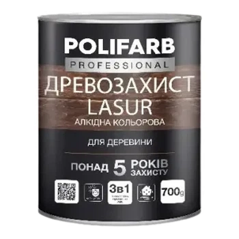 Лазур алкідна Polifarb древозахист палісандр 0.7 кг