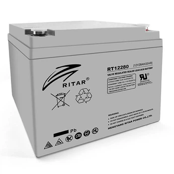Акумуляторна батарея AGM RITAR RT12280, Gray Case, 12V 28Ah (166х178х125) (UG-9092)