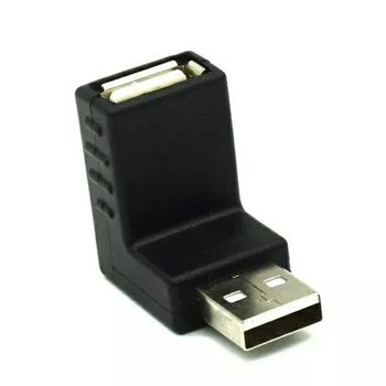 Перехідник, штекер USB A — гніздо USB A, кутовий (Down)