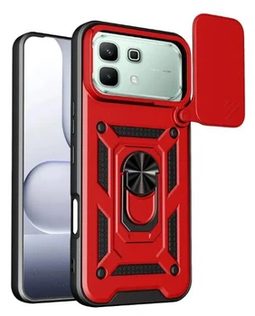 Чехол Camshield c кольцом-подставкой на Infinix Note 60 (X6879) / red