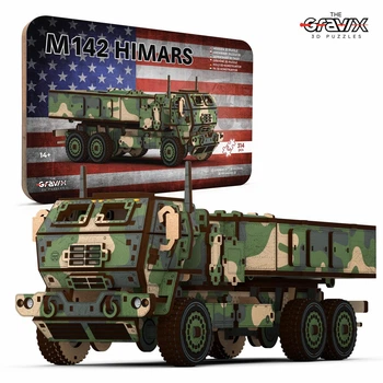3D Пазл Механический Из Дерева TheGravix Хаймарс M142 Himars Масштаб 1:23 - 314 деталей