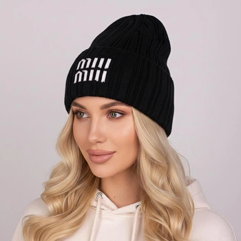 Женская шапка MIU 56-59 черный