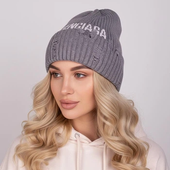 Женская шапка Balenciaga 56-58 Серый