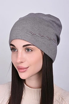 Женская шапка Flirt Космея 56-58 Серый