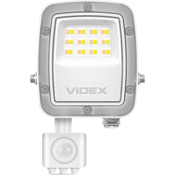 Светодиодный прожектор Videx F5 10W с датчиком движения и освещенности White (VL-F5-010CW-S) [174691]