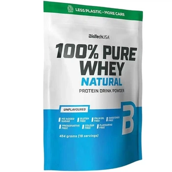 Протеїн BiotechUSA 100% Pure Whey Unflavoured 400 г (Без смаку) Угорщина