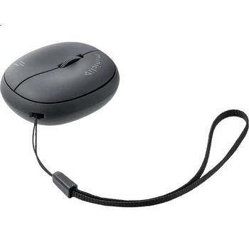 Кишенькова міні-миша SANWA з безшумною Bluetooth, легка 25 г, 3-канальна Bluetooth 5.2, акумуляторна, портативна для ділових поїздок зі шнурком, 5 кнопок, 1000DPI, чорна