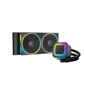 Рідинний охолоджувач DEEPCOOL Ice Fruit 240PRO Black «все в одному» / Конструкція з короткими трубками / ШІМ-регулятор швидкості насоса / Покращений високопродуктивний ARGB-вентилятор