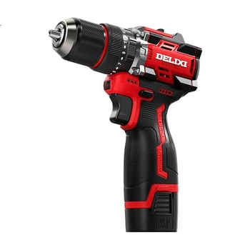 Delixi Electric 16.8V Безщітковий ударний акумуляторний дриль-шуруповерт Електричний побутовий викрутка Набір інструментів для свердління стін DLX-643CJ