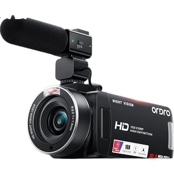 Камера ORDRO B320, цифровий портативний DV-рекордер високої чіткості, для прямих трансляцій конференцій/домашніх подорожей/запису коротких відеоблогів, режим краси, нічне бачення [25 нових оновлень]