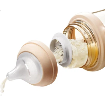 Дитяча пляшечка Babycare Ultrafiltration PPSU Anti-Choke Anti-Spill Anti-Colic для новонароджених з нахиленою головкою, імітація грудей, 160 мл, соска S, 1-3 місяці