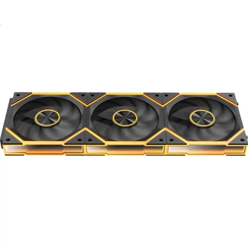 Jingpinlu Star Journey Building Blocks S2 Fan Triple Pack Black Straight Blade 12cm Infinite Дзеркало Підтримує RGB Синхронізацію ШІМ Контроль швидкості Модульний корпус Вентилятор ARGB Настільний комп'ютер Star Chain V2