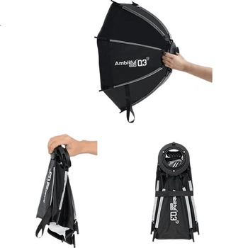 Софтбокс Zhijie Q3 Ultra-Fast Deep Octagonal 40CM з кріпленням Godox, м'який чохол для заповнення світла Godox ML100BI.