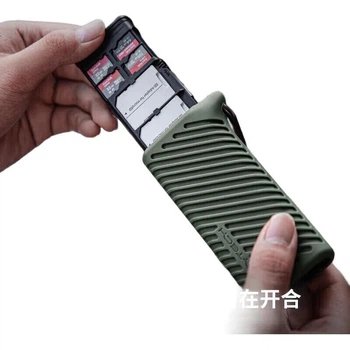 PGYTECH Card Reader 4.0 Високошвидкісний багатофункціональний універсальний SD-карта TF-карта пам'яті Коробка для зберігання карт пам'яті з кульбабами Тримач для флеш-передачі даних з телефонів, комп'ютерів та камер Moss Gree
