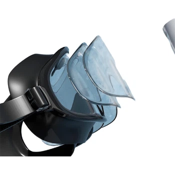Плавальні окуляри Jiehu для чоловіків та жінок, дорослі високої чіткості, водонепроникні, з великою оправою, інтегровані окуляри для дайвінгу з набором плавальних шапочок, плавальне спорядження