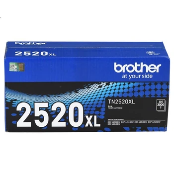 Картридж з тонером Brother TN2520XL великої ємності, технологія окремого барабана, дрібнодисперсні частинки, стабільна чудова якість друку, сумісний з Brother 2508/2518/2548/2628/2648