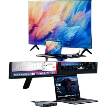 Багатофункціональна док-станція розширення ULT-Unite Type-C на 10 дюймів, перетворювач USB-C на HDMI/DP з трьома виходами для дисплеїв, дзеркальне відображення екрана 4K 60 Гц, два зчитувачі SD-карт, порт Gigabit Ethernet, аудіороздільник PD 100 Вт