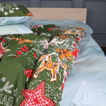 Простынь Бязь 17-0881 Holiday Star green 110*160