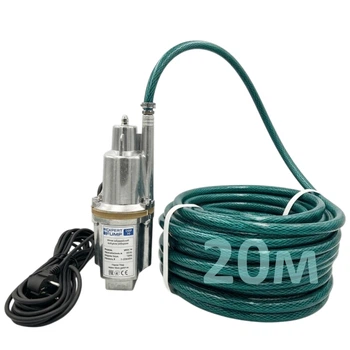 Насос вибрационный EP VMP70 с шлангом 20м 1/2" h=70м верхний забор Q=1000л/час 7м кабеля ⌀100мм