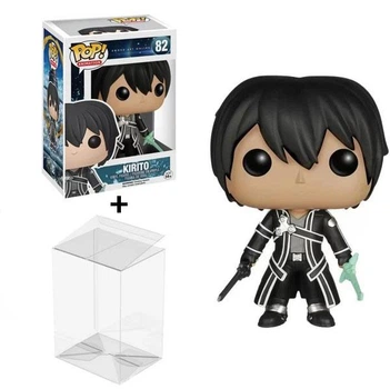 Аниме фигурка Funko POP Фанко поп Sword Art Online Мастера меча онлайн Kirito Кирито + защита для коробки, 10 см (SAO 0022)